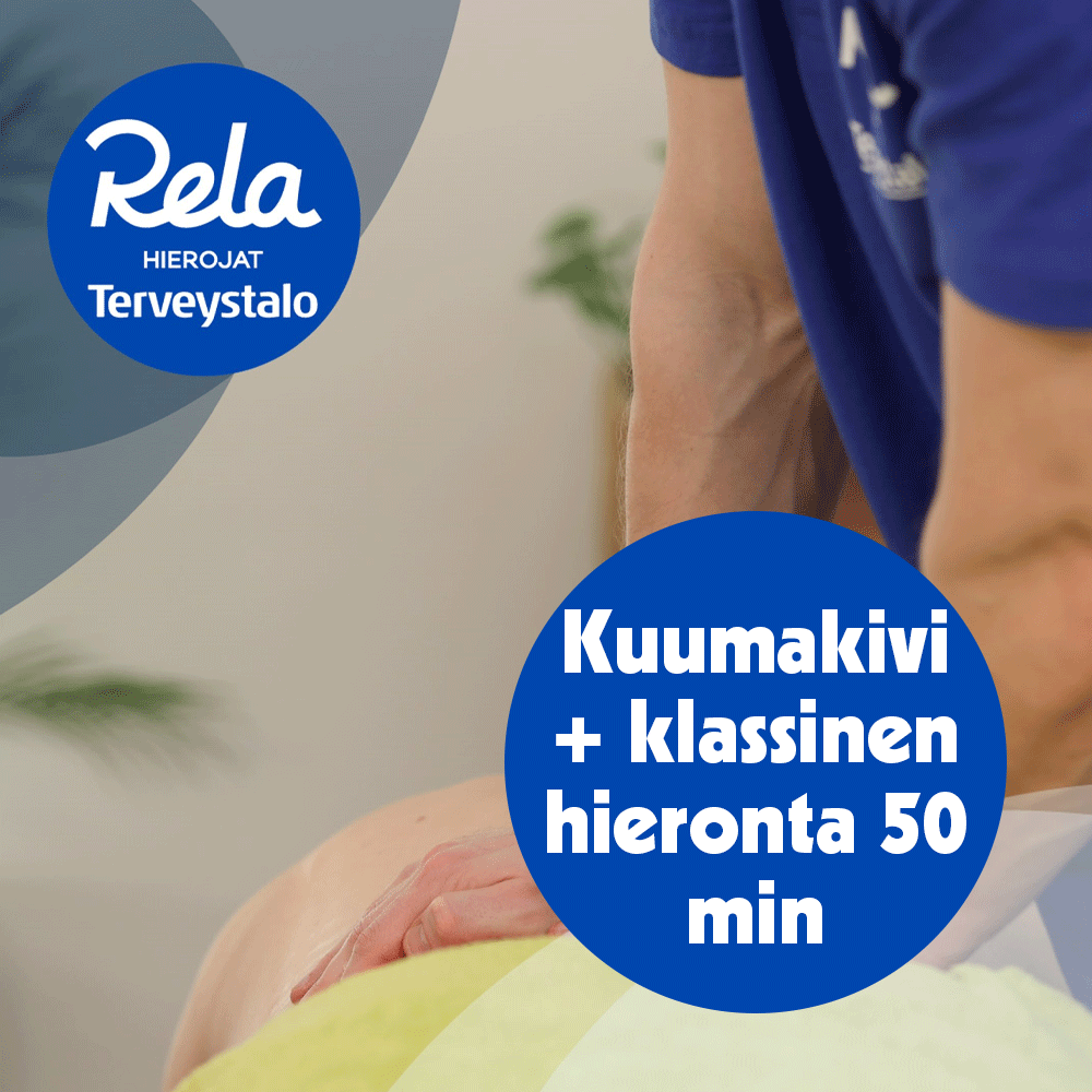 Kuumakivi + klassinen hieronta 50 min